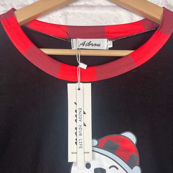 J4529 Christmas long-sleeved top with a cute polar bear graphic size XL - Picture 2 of 6